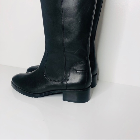 Donald J Pliner Bixbi Black Leather Tall Boots NEW - Picture 2 of 12